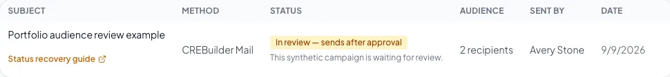 Show the valid retry, correction, external-delivery, or support handoff after diagnosis.