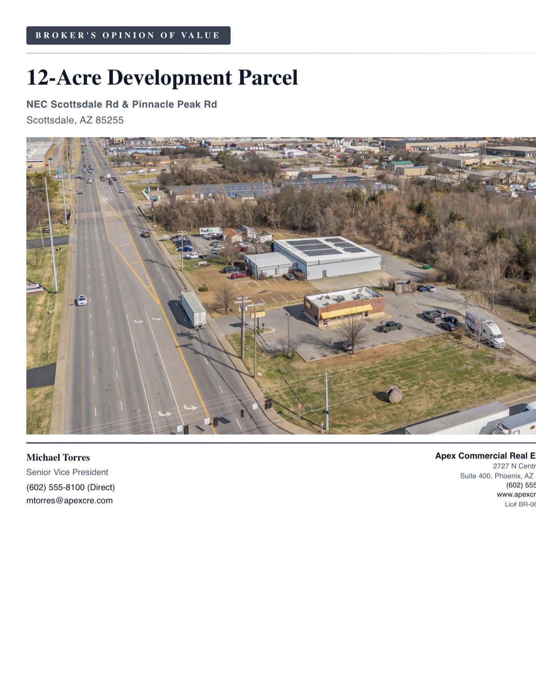 Land BOV template example created with CREBuilder