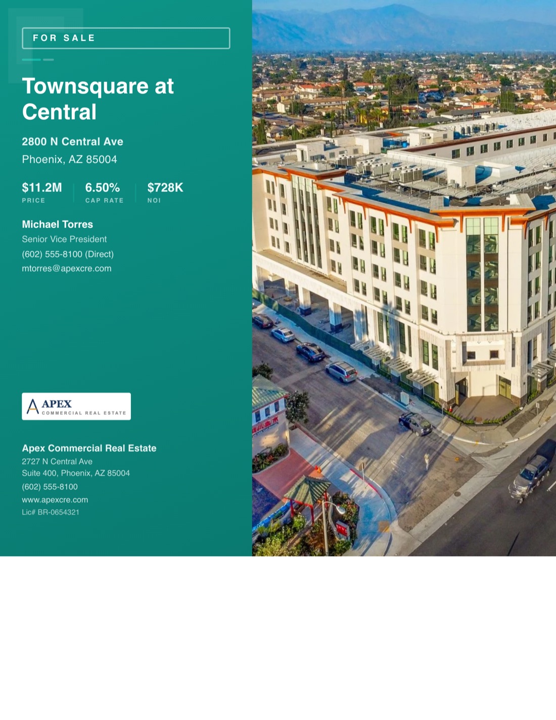 Mixed-Use For Sale Flyer template example created with CREBuilder